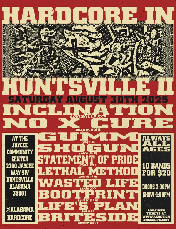 Hardcore in Huntsville II Flyer